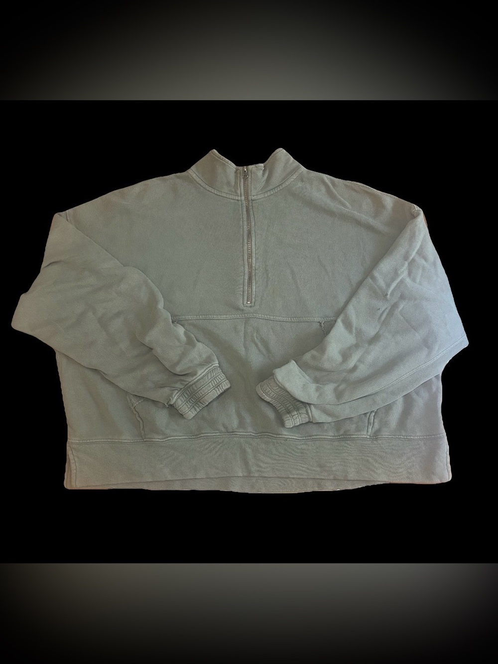 Aerie Size: M Half-Zip Pullover Sweater in Sage Green